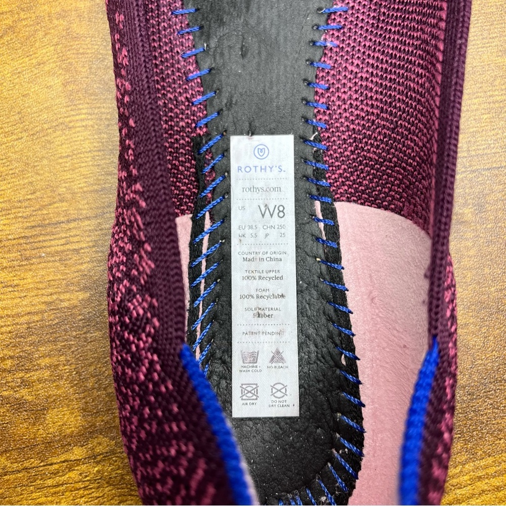 Rothy’s Burgundy Fig Python Flats - image 8